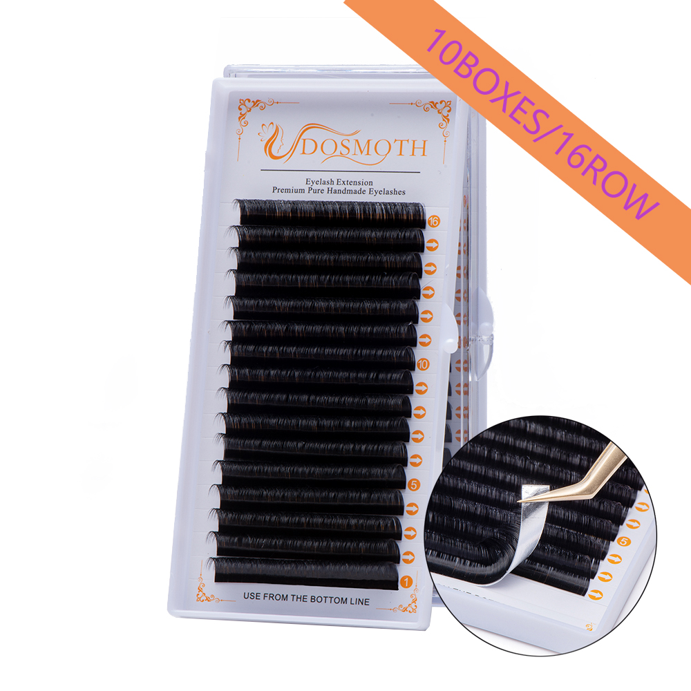 DOSMOTH 10 Kutu, 16 Sıra, 7-16 - Eyelash Extension Human Hair incelemesi ve fiyatı
