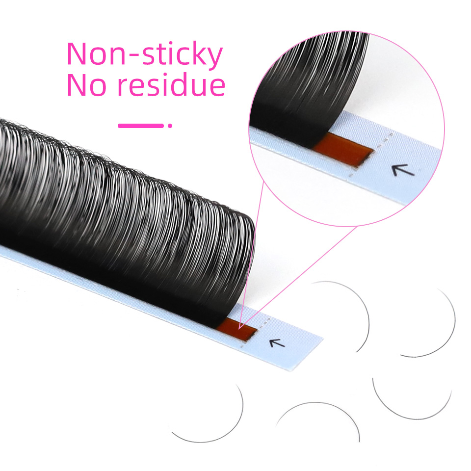 AGUUD 10 Kutu/Lot Mat Siyah Ru - Eyelash Extension Human Hair incelemesi ve fiyatı