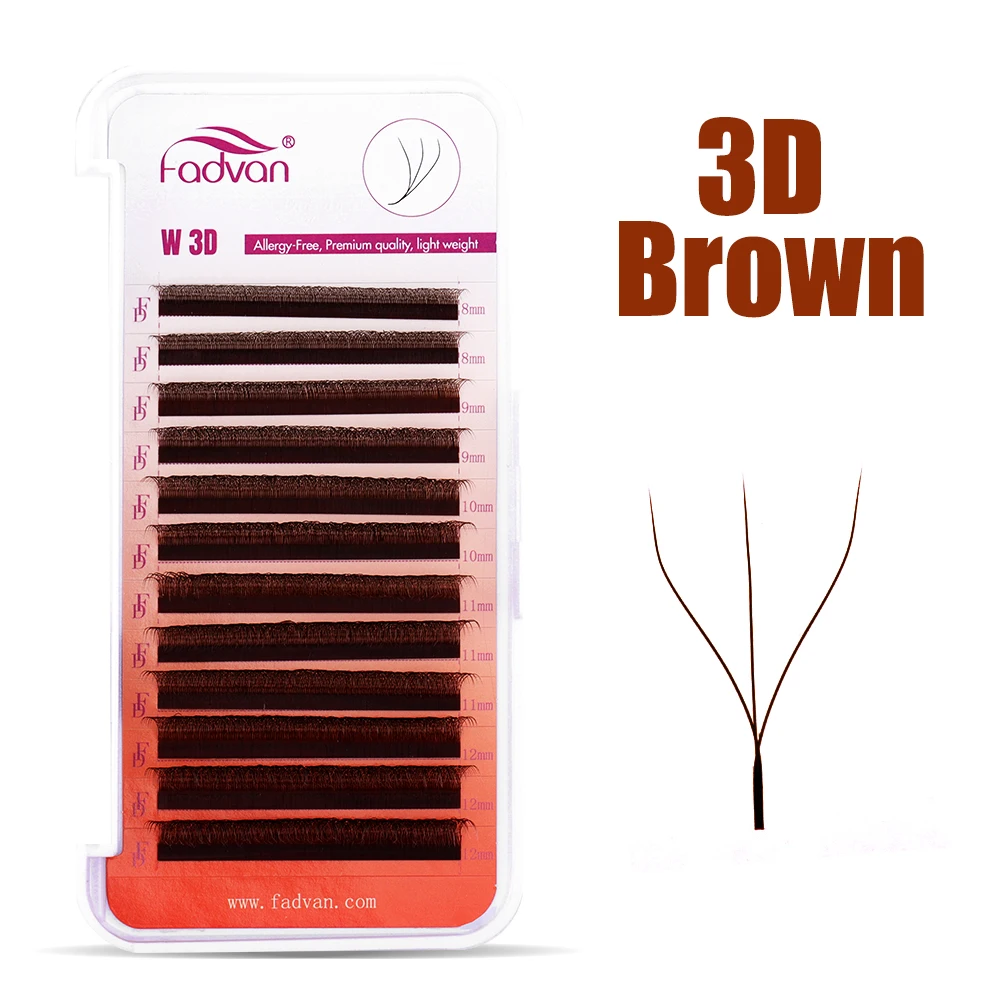 FADVAN Kahverengi 3D/4D W Şekl - Eyelash Extension Human Hair incelemesi ve fiyatı